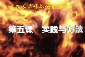 老处长品味职场生涯成败 第五课 实践与方法